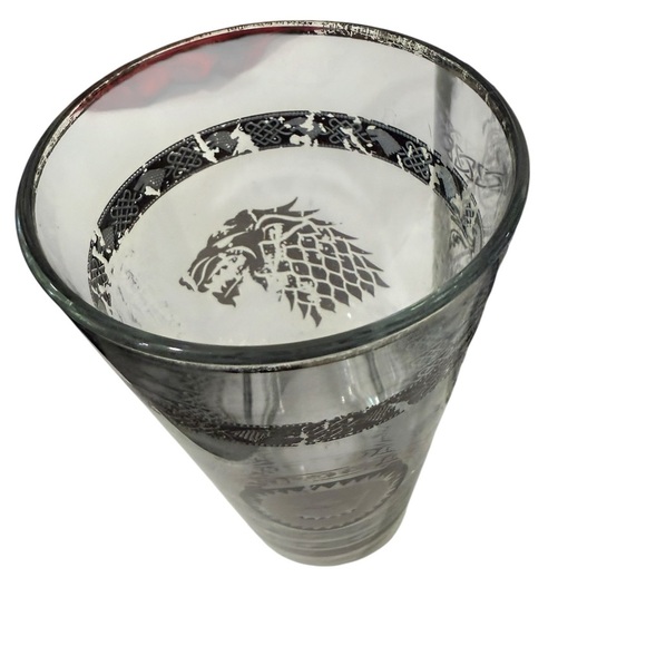 Game of Thrones Tumbler Black Seawolf Crown Drinking Glasses 6 inches lot of 4 - Picture 5 of 9